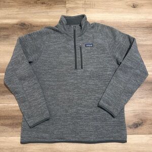 Patagonia Mens 1/4 Zip Better Sweater Pullover Fleece Size Large Gray